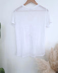 T-shirt blanc skull mexicain