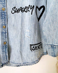 Chemise destroy en jean