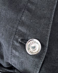 Veste en jean noire perlée