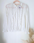 Chemise en dentelle blanc cassé
