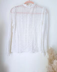Chemise en dentelle blanc cassé