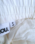 Pantalon blanc broderie anglaise