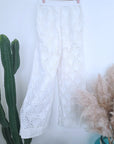 Pantalon blanc broderie anglaise