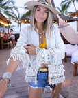Veste beige en maille