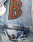 Veste en jean endlessy avec écussons