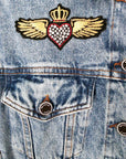 Veste en jean endlessy avec écussons