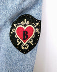 Veste en jean endlessy avec écussons