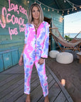 Ensemble veste + pantalon tie and dye