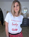 T-shirt blanc à inscriptions rouges - 𝐌𝐚𝐫𝐢𝐧𝐚𝟒𝟒𝐟𝐚𝐦𝐢𝐥𝐲