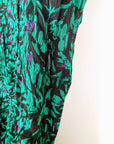 Robe Verte à imprimé noir