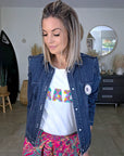 Veste originale en jean bleu brut