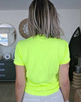 T-shirt jaune fluo avec élasthanne
