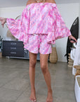 Ensemble rose fuchsia haut + short