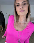 T-shirt en lycra rose fuchsia - 𝐌𝐚𝐫𝐢𝐧𝐚𝟒𝟒𝐟𝐚𝐦𝐢𝐥𝐲