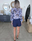 Chemise tie and dye bleu marine