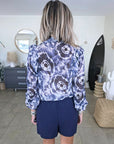 Chemise tie and dye bleu marine