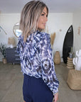 Chemise tie and dye bleu marine