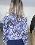 Chemise tie and dye bleu marine