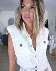 Ensemble écru veste + short