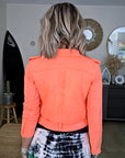 Perfecto orange fluo en suédine - 𝐌𝐚𝐫𝐢𝐧𝐚𝟒𝟒𝐟𝐚𝐦𝐢𝐥𝐲