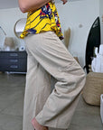 Pantalon cargo à jambe large