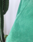 Perfecto vert en suédine