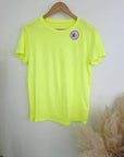 T-shirt jaune fluo avec élasthanne