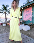 Robe smoking jaune