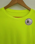 T-shirt jaune fluo avec élasthanne