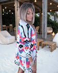 Cardigan à imprimé éthnique