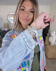 Veste en jean customisée
