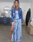 Veste en jean customisée