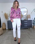 Chemise tie and dye rose fuchsia