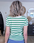 Haut en coton à maille rayé vert - 𝐌𝐚𝐫𝐢𝐧𝐚𝟒𝟒𝐟𝐚𝐦𝐢𝐥𝐲