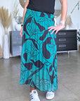 Jupe longue verte/bleue à imprimé - 𝐌𝐚𝐫𝐢𝐧𝐚𝟒𝟒𝐟𝐚𝐦𝐢𝐥𝐲