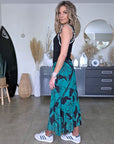 Jupe longue verte/bleue à imprimé - 𝐌𝐚𝐫𝐢𝐧𝐚𝟒𝟒𝐟𝐚𝐦𝐢𝐥𝐲