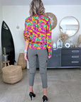 Chemise fluo à imprimé léopard - 𝐌𝐚𝐫𝐢𝐧𝐚𝟒𝟒𝐟𝐚𝐦𝐢𝐥𝐲
