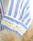 Chemise coton à rayures et broderies