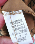 Jupe beige à imprimé noir