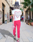T-shirt blanc dos coeur dentelle - 𝐌𝐚𝐫𝐢𝐧𝐚𝟒𝟒𝐟𝐚𝐦𝐢𝐥𝐲