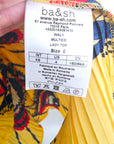 Top jaune à imprimé wax