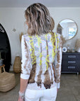 Veste cintrée tie and dye munie de strass au dos.