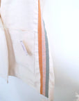 Ensemble veston + pantalon écru à bandes latérales