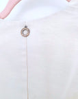 Ensemble veston + pantalon écru à bandes latérales