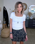 T-shirt blanc côtelé - 𝐌𝐚𝐫𝐢𝐧𝐚𝟒𝟒𝐟𝐚𝐦𝐢𝐥𝐲