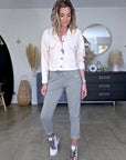 Pantalon 7/8è jeeging kaki-beige