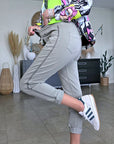 Pantalon 7/8è jeeging kaki-beige