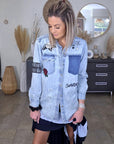 Chemise destroy en jean