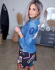 Chemise en jean headshot - 𝐌𝐚𝐫𝐢𝐧𝐚𝟒𝟒𝐟𝐚𝐦𝐢𝐥𝐲