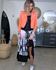 Perfecto orange fluo en suédine - 𝐌𝐚𝐫𝐢𝐧𝐚𝟒𝟒𝐟𝐚𝐦𝐢𝐥𝐲